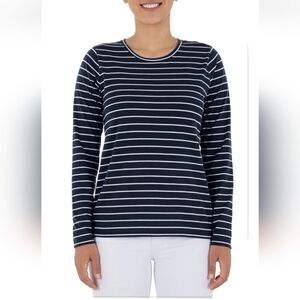 Time and Tru blue/white striped long sleeve tee XL